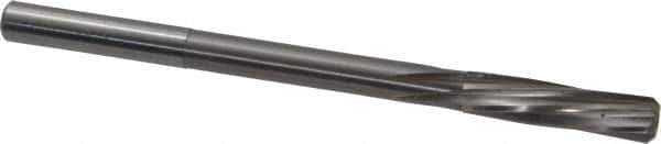 Magafor - 7.55mm Solid Carbide 6 Flute Chucking Reamer - Spiral Flute, 0.276" Straight Shank, 1-7/32" Flute Length, 4-9/32" OAL - Apex Tool & Supply