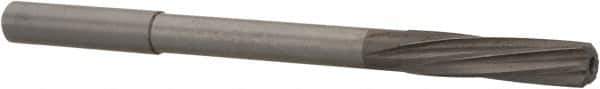 Magafor - 7.7394mm Solid Carbide 6 Flute Chucking Reamer - Spiral Flute, 0.315" Straight Shank, 1-19/64" Flute Length, 4-5/8" OAL - Apex Tool & Supply