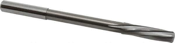 Magafor - 7.9807mm Solid Carbide 6 Flute Chucking Reamer - Spiral Flute, 0.315" Straight Shank, 1-19/64" Flute Length, 4-5/8" OAL - Apex Tool & Supply
