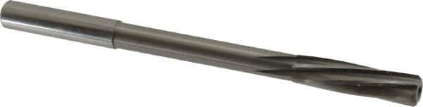 Magafor - 8.321mm Solid Carbide 6 Flute Chucking Reamer - Spiral Flute, 0.315" Straight Shank, 1-19/64" Flute Length, 4-5/8" OAL - Apex Tool & Supply