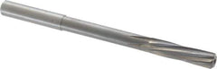 Magafor - 8.73mm Solid Carbide 6 Flute Chucking Reamer - Spiral Flute, 0.354" Straight Shank, 1-27/64" Flute Length, 4-31/32" OAL - Apex Tool & Supply