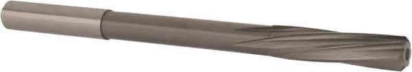 Magafor - 8.9891mm Solid Carbide 6 Flute Chucking Reamer - Spiral Flute, 0.354" Straight Shank, 1-27/64" Flute Length, 4-31/32" OAL - Apex Tool & Supply