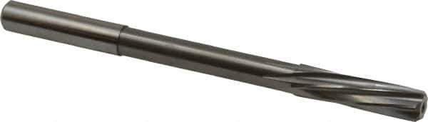 Magafor - 8.9992mm Solid Carbide 6 Flute Chucking Reamer - Spiral Flute, 0.354" Straight Shank, 1-27/64" Flute Length, 4-31/32" OAL - Apex Tool & Supply