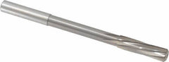 Magafor - 9.49mm Solid Carbide 6 Flute Chucking Reamer - Spiral Flute, 0.354" Straight Shank, 1-27/64" Flute Length, 4-31/32" OAL - Apex Tool & Supply