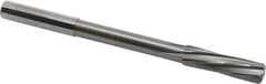 Magafor - 9.52mm Solid Carbide 6 Flute Chucking Reamer - Spiral Flute, 0.354" Straight Shank, 1-27/64" Flute Length, 4-31/32" OAL - Apex Tool & Supply