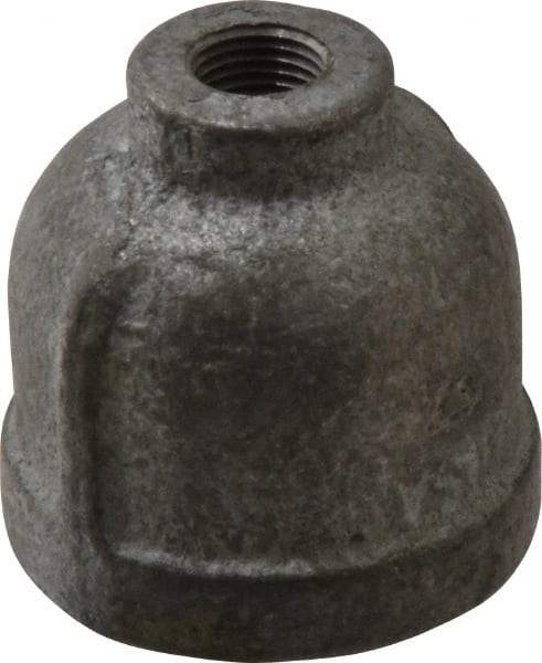 Made in USA - Class 150, 3/4 x 1/8" Galvanized Pipe Reducing Coupling - Threaded, Malleable Iron - Apex Tool & Supply