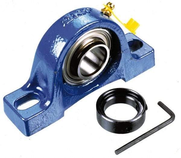 SKF - 1-3/4" ID, Ball Bearing Pillow Block - 1-3/4 Inch Shaft, - Apex Tool & Supply