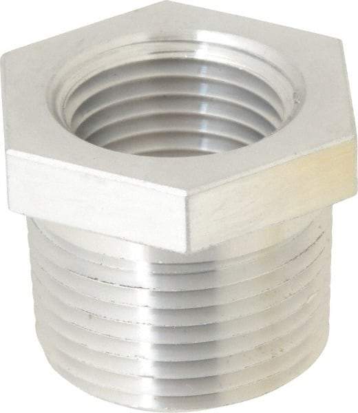 Latrobe Foundry - 3/4 x 1/2" Aluminum Pipe Hex Bushing - 150 psi, M x F End Connection, Grade 356-F - Apex Tool & Supply