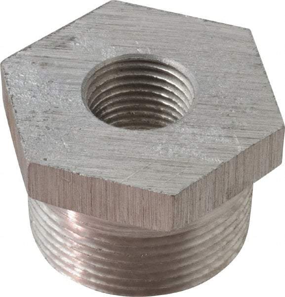 Latrobe Foundry - 1-1/4 x 1/2" Aluminum Pipe Hex Bushing - 150 psi, M x F End Connection, Grade 356-F - Apex Tool & Supply