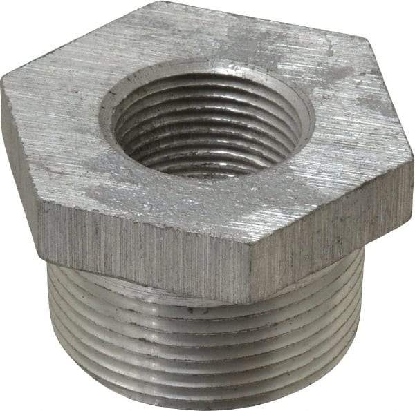 Latrobe Foundry - 1-1/4 x 3/4" Aluminum Pipe Hex Bushing - 150 psi, M x F End Connection, Grade 356-F - Apex Tool & Supply