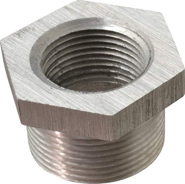 Latrobe Foundry - 1-1/4 x 1" Aluminum Pipe Hex Bushing - 150 psi, M x F End Connection, Grade 356-F - Apex Tool & Supply