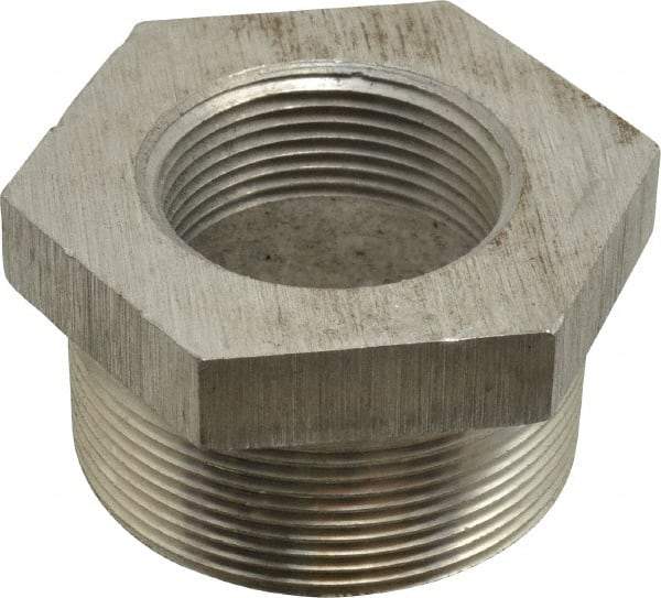 Latrobe Foundry - 2 x 1-1/4" Aluminum Pipe Hex Bushing - 150 psi, M x F End Connection, Grade 356-F - Apex Tool & Supply