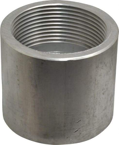 Latrobe Foundry - 2-1/2" Aluminum Pipe Coupling - 150 psi, F End Connection, Grade 6061-T6 - Apex Tool & Supply