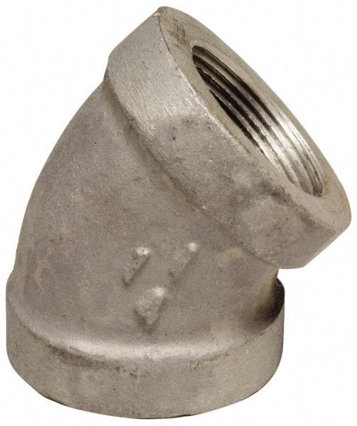 Latrobe Foundry - 3/8" Aluminum Pipe 45° Elbow - 150 psi, F End Connection, Grade 356-F - Apex Tool & Supply