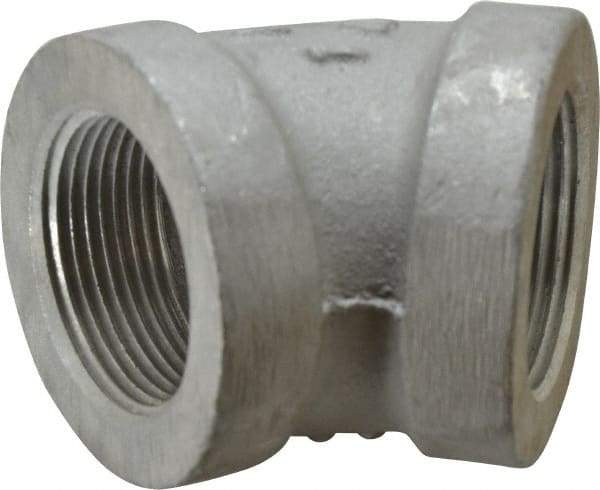 Latrobe Foundry - 1-1/4" Aluminum Pipe 45° Elbow - 150 psi, F End Connection, Grade 356-F - Apex Tool & Supply