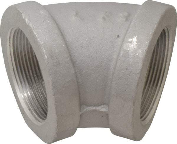 Latrobe Foundry - 2" Aluminum Pipe 45° Elbow - 150 psi, F End Connection, Grade 356-F - Apex Tool & Supply