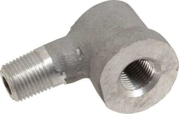 Latrobe Foundry - 1/8" Aluminum Pipe 90° Street Elbow - 150 psi, M x F End Connection, Grade 356-F - Apex Tool & Supply