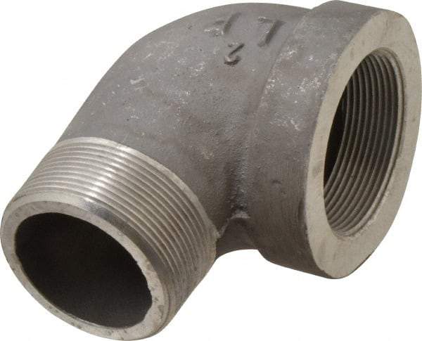 Latrobe Foundry - 2" Aluminum Pipe 90° Street Elbow - 150 psi, M x F End Connection, Grade 356-F - Apex Tool & Supply
