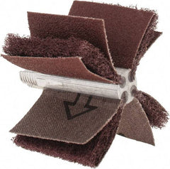 Merit Abrasives - 80 Grit, Nonwoven, Aluminum Oxide Bore Polisher - Medium Grade, 22,000 RPM, Polishes Bores with 1-1/2 to 2" Diam - Apex Tool & Supply