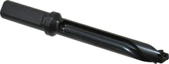 Allied Machine and Engineering - Series 17, 17 to 17.99mm Diam, 3/4" Diam Straight Shank with Flange, Straight Flute Spade Drill - 3-35/64" Max Depth, 4-47/64" Body Length, 6-49/64" OAL, Standard Length, Through Coolant - Apex Tool & Supply