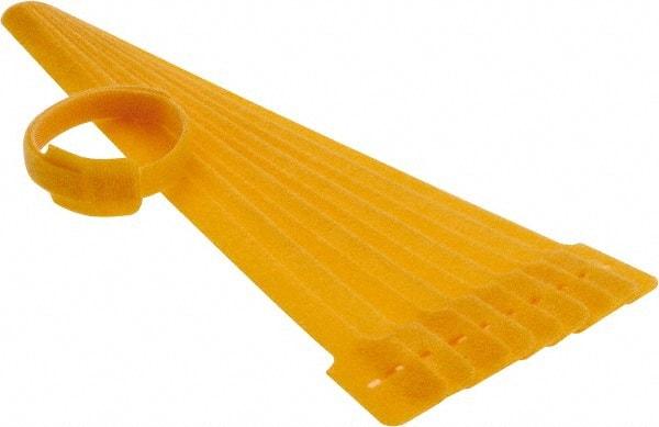 SpeedTech - 13" Long Yellow Nylon & Polyethylene Mountable Cable Tie - 40 Lb Tensile Strength, 3-1/4" Max Bundle Diam - Apex Tool & Supply
