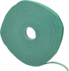 SpeedTech - 75' Long Green Nylon & Polyethylene Hook & Loop Strap - 50 Lb Tensile Strength - Apex Tool & Supply