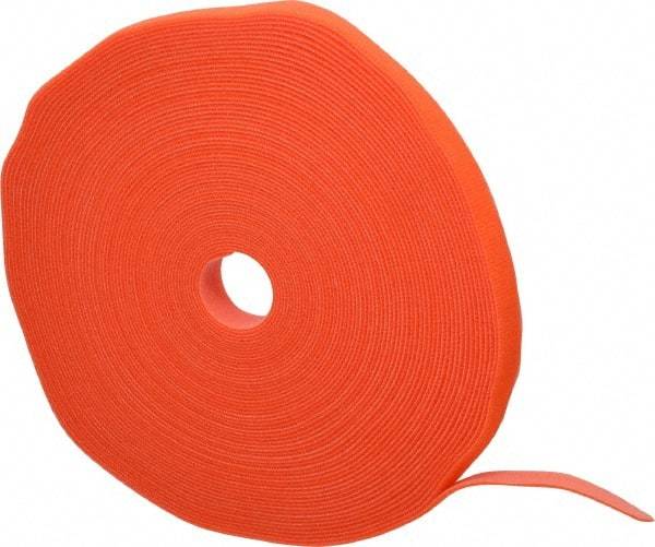 SpeedTech - 75' Long Orange Nylon & Polyethylene Hook & Loop Strap - 50 Lb Tensile Strength - Apex Tool & Supply