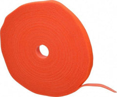 SpeedTech - 75' Long Orange Nylon & Polyethylene Hook & Loop Strap - 50 Lb Tensile Strength - Apex Tool & Supply