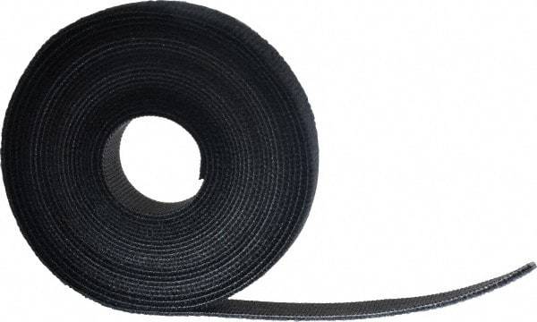 SpeedTech - 15' Long Black Nylon & Polyethylene Hook & Loop Strap - 50 Lb Tensile Strength - Apex Tool & Supply