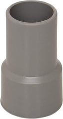 Flexaust - 2-1/2" Screw-On Hose Cuff - PVC, Gray - Apex Tool & Supply