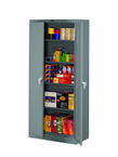36"W x 18"D x 78"H Storage Cabinet, Welded Set Up, with 4 Adj. Shelves, Levelers, - Apex Tool & Supply