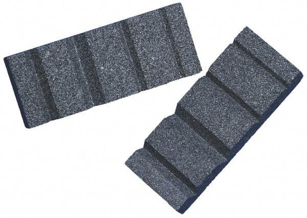 Grier Abrasives - Rectangular, Silicon Carbide, Grooved Dressing Finishing Stick - 3-1/2" Long x 1-3/8" Wide x 9/16" Thick, 3/32" Diam x 1-1/2" Long Shank, Very Coarse Grade - Apex Tool & Supply