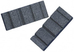 Grier Abrasives - Rectangular, Silicon Carbide, Grooved Dressing Finishing Stick - 3-1/2" Long x 1-3/8" Wide x 9/16" Thick, 3/32" Diam x 1-1/2" Long Shank, Very Coarse Grade - Apex Tool & Supply