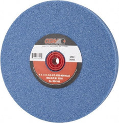 Camel Grinding Wheels - 36 Grit Aluminum Oxide Bench & Pedestal Grinding Wheel - 8" Diam x 1" Hole x 1" Thick, 3600 Max RPM, K Hardness, Very Coarse Grade , Vitrified Bond - Apex Tool & Supply