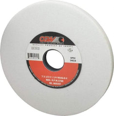 Camel Grinding Wheels - 7" Diam x 1-1/4" Hole x 1/2" Thick, K Hardness, 46 Grit Surface Grinding Wheel - Aluminum Oxide, Type 1, Coarse Grade, 3,760 Max RPM, Vitrified Bond, No Recess - Apex Tool & Supply