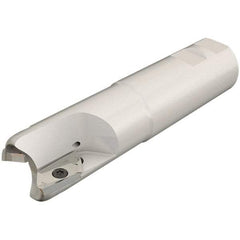 Iscar - 2" Cut Diam, 0.807" Max Depth of Cut, 1-1/4" Shank Diam, 5" OAL, Indexable Square Shoulder End Mill - HM90 APCR 2206.. Inserts, Weldon Shank, 90° Lead Angle, Through Coolant, Series Helialu - Apex Tool & Supply
