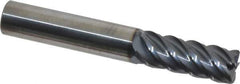 SGS - 3/8", 5 Flute, Single End, Solid Carbide, 0.03" Corner Radius End Mill - 2-1/2" OAL, 45° Helix, Right Hand Flute, 1" LOC, Right Hand Cut - Apex Tool & Supply
