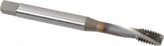 OSG - 5/16-18 UNC 3 Flute 2B Bottoming Spiral Flute Tap - Vanadium High Speed Steel, TiCN Finish, 90mm OAL, Right Hand Flute, Right Hand Thread, Series 13013 - Apex Tool & Supply