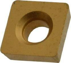 Value Collection - SD322 P Grade ICP55M Carbide Milling Insert - TiN Finish, 1/8" Thick, 3/8" Inscribed Circle, 1/32" Corner Radius - Apex Tool & Supply