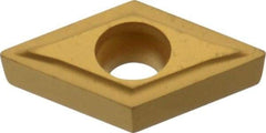 Value Collection - DCMT21.50.5 Grade TCN55 Carbide Turning Insert - TiN Finish, 55° Diamond, 1/4" Inscr Circle, 3/32" Thick, 0.008" Corner Radius - Apex Tool & Supply