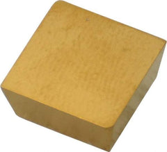 Value Collection - CTA4 Grade TCN55 Carbide Milling Insert - TiN Finish, 3/16" Thick, 0.46" Inscribed Circle, 1/32" Corner Radius - Apex Tool & Supply