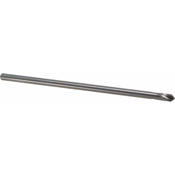 Magafor - 4mm Body Diam, 90°, 3-15/16" OAL, Cobalt Spotting Drill - Apex Tool & Supply