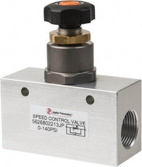 PRO-SOURCE - 3/4" NPT Inline Speed Control Valve - 0 to 140.78 psi & Aluminum Alloy Material - Apex Tool & Supply