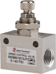 PRO-SOURCE - 1/4" NPT Inline Speed Control Valve - 0 to 140.78 psi & Aluminum Alloy Material - Apex Tool & Supply