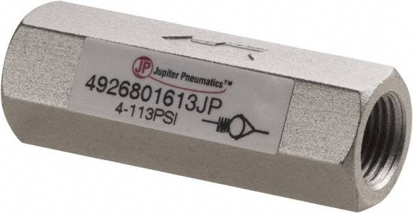 PRO-SOURCE - 1/8" Aluminum Check Valve - Inline, FNPT x FNPT - Apex Tool & Supply