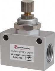 PRO-SOURCE - 1/2" NPT Inline Flow Control Valve - 0 to 140.78 psi & Aluminum Alloy Material - Apex Tool & Supply