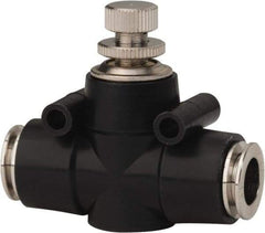 PRO-SOURCE - 3/8" Tube OD Inline Flow Control Valve - 0 to 113.76 psi & Techno Polymer, Brass, Steel Material - Apex Tool & Supply