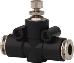 PRO-SOURCE - 1/4" Tube OD Inline Flow Control Valve - 0 to 113.76 psi & Techno Polymer, Brass, Steel Material - Apex Tool & Supply
