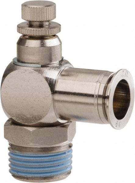 PRO-SOURCE - 1/2" Male NPT x 1/2" Tube OD Tamper Resistant Valve - 0 to 113.76 psi & Nickel Plated Brass Material - Apex Tool & Supply