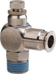 PRO-SOURCE - 3/8" Male NPT x 3/8" Tube OD Tamper Resistant Valve - 0 to 113.76 psi & Nickel Plated Brass Material - Apex Tool & Supply